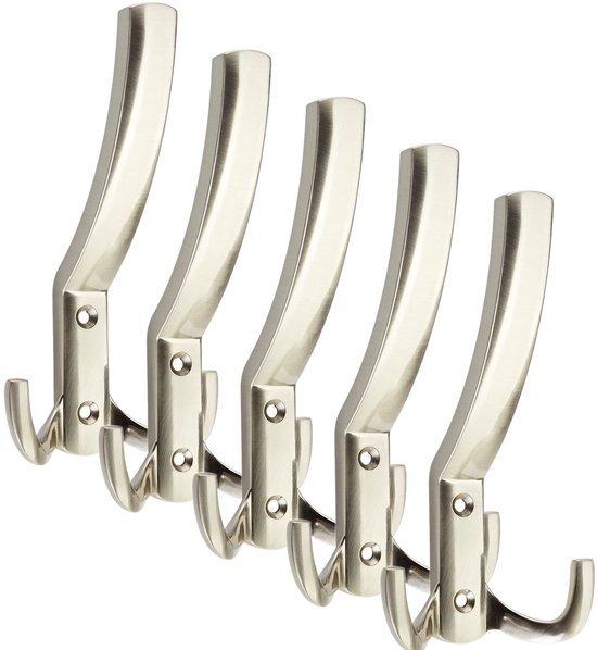 550x598-15.jpg Unyqoos® Set van vijf stevige garderobehaken met roestvrije uitstraling voor thuis