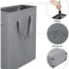 Unyqoos® Compacte, Opvouwbare en Waterdichte Wasmand met Handvat voor Smalle Ruimtes, 45L Capaciteit, Grijs