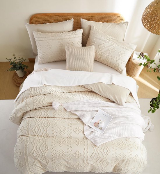 Unyqoos® Stijlvolle Boheemse beddengoedset met geometrische patronen en zachte microvezel