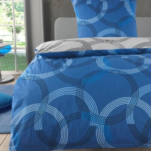 Unyqoos® Stijlvol en ademend katoenen beddengoed met modern cirkelpatroon