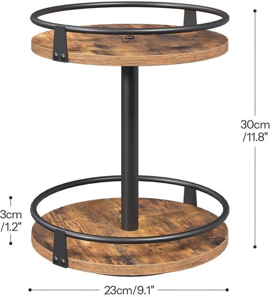 Unyqoos® Draaibare keukenorganizer met twee lagen voor kruiden en specerijen