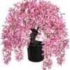 550x601-2.jpg Unyqoos® Witte Wisteria Kunstbloemen in Pot voor Stijlvolle Interieurdecoratie