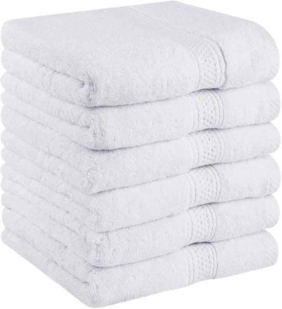 Unyqoos® Zachte en Absorberende Handdoekenset van 6 Stuks met Gemakkelijke Ophanglus