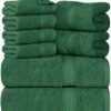Unyqoos® Luxueuze 8-delige Handdoekenset van Hoogwaardig Katoen voor Spa, Fitness en Thuisgebruik
