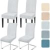 Unyqoos® Universele stretchbare chenille stoelhoezen set van 4 voor diverse gelegenheden en stoelen