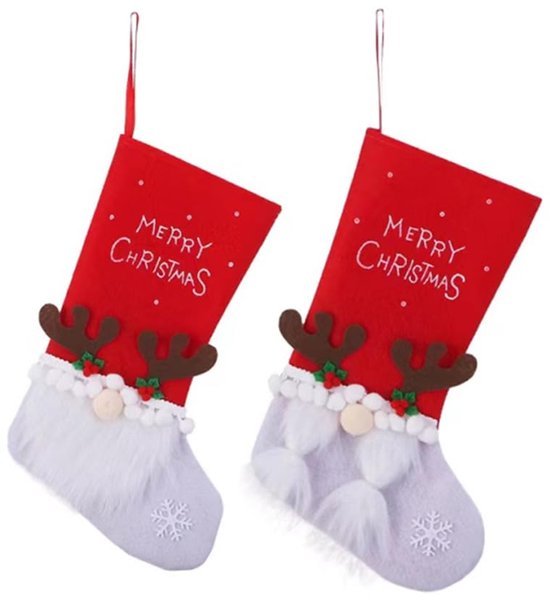 550x602-16.jpg Unyqoos® Set van 2 kleurrijke kerstkousen voor decoratie en cadeaus