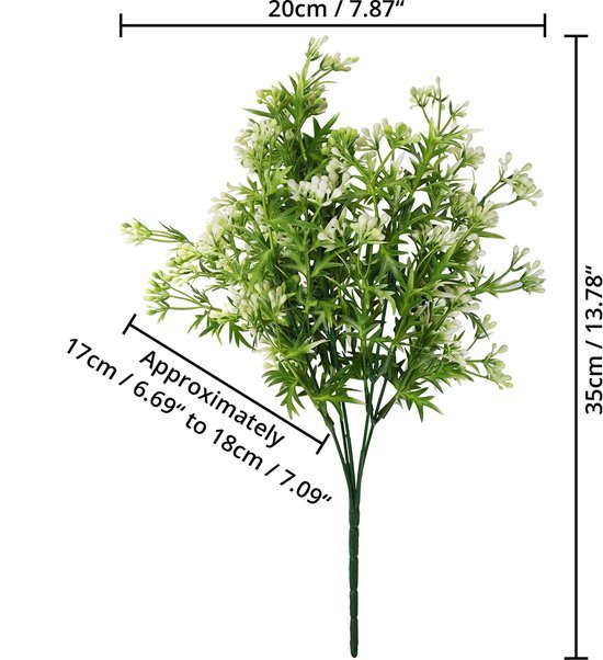 Unyqoos ® Set van 6 Realistisch Uitziende Hangende Kunstplanten voor Binnen en Buiten Decoratie