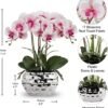 Unyqoos® Realistische orchidee kunstplant in keramische pot voor huisdecoratie