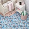 Unyqoos® Waterdichte zelfklevende mozaïektegelstickers voor badkamer en keuken 40 cm x 2 m