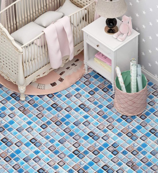 Unyqoos® Waterdichte zelfklevende mozaïektegelstickers voor badkamer en keuken 40 cm x 2 m
