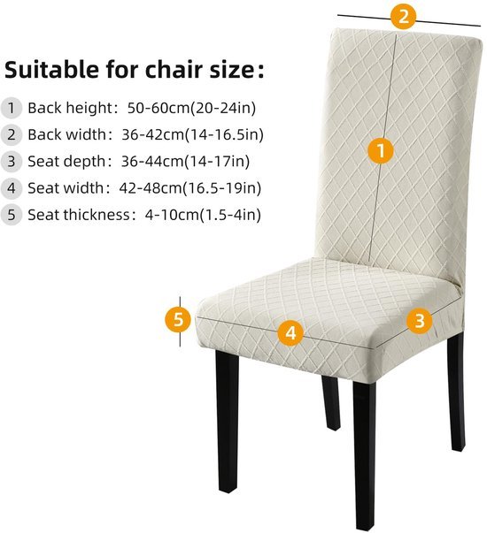 Unyqoos® Elastische stoelhoezen set voor eetkamerstoelen in diverse stijlen