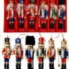 Unyqoos® Set van 6 Houten Notenkraker Soldaat Ornamenten voor Kerstboomdecoratie