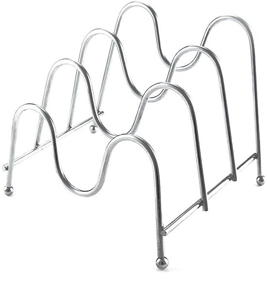 Unyqoos® Drielaagse metalen houder voor deksels en snijplanken in de keuken