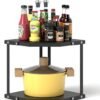 550x603-42.jpg Unyqoos® Ruimtebesparend keukenhoekrek met twee lagen voor efficiënte opslag van potten en pannen
