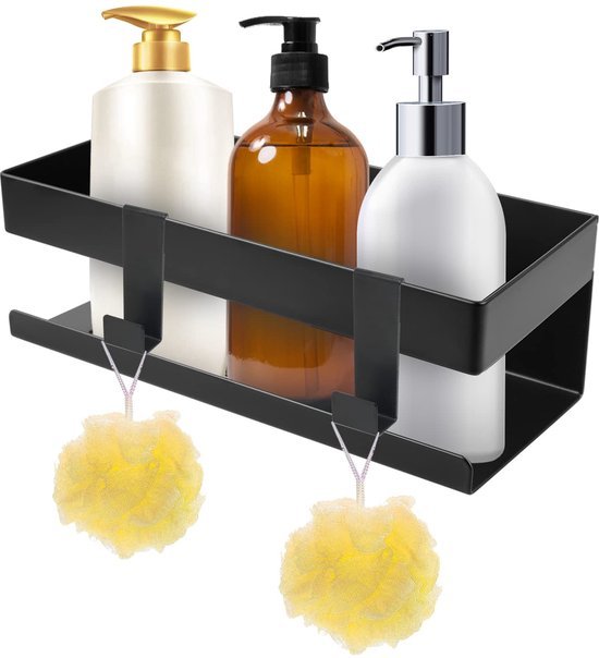 Unyqoos ® Stijlvolle en Praktische Doucheplank met Haken voor Muurbevestiging zonder Boren