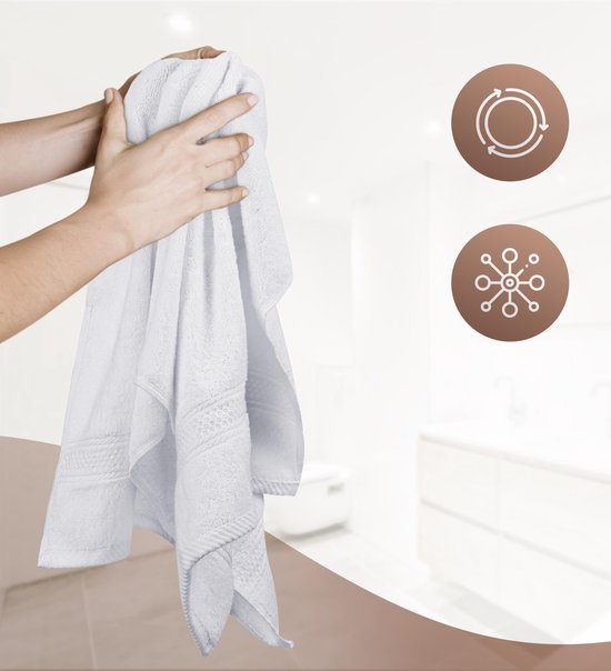 Unyqoos® Zachte en Absorberende Handdoekenset van 6 Stuks met Gemakkelijke Ophanglus