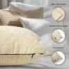 550x604-59.jpg Unyqoos® Set van 2 zachte en stijlvolle crèmekleurige kussenslopen voor een luxe uitstraling