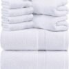 Unyqoos® Zachte en Luxe 8-delige Handdoekenset voor Badkamer en Spa Ervaring