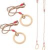 Unyqoos® Houten gymnastiekringen set voor veelzijdige fitness en speelplezier