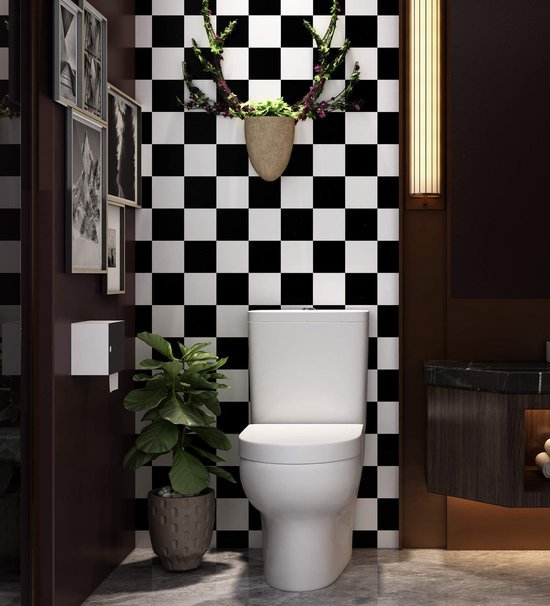Unyqoos® Zelfklevende zwart-witte folie voor veelzijdige interieurdecoratie en bescherming 40 cm x 1000 cm