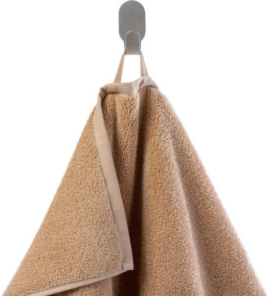Unyqoos® Luxueuze Set van 2 Zachte Badhanddoeken in Honingperzik en Beige, 100% Katoen, Made in Portugal