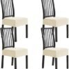 550x607-12.jpg Unyqoos® Set van 4 elastische stoelhoezen in beige voor eetkamer en evenementen