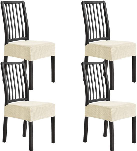 550x607-12.jpg Unyqoos® Set van 4 elastische stoelhoezen in beige voor eetkamer en evenementen