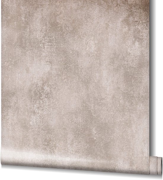 Unyqoos® Stijlvol Vliesbehang in Brons Betonlook voor Diverse Kamers, 10,05 m x 0,53 m
