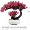 Unyqoos® Decoratieve kunstbonsai in magenta voor huis, kantoor en slaapkamer