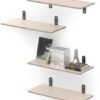 550x608-12.jpg Unyqoos® Set van vier houten zwevende wandplanken voor stijlvolle opbergruimte