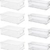 Unyqoos® Transparante stapelbare opbergdozen set voor koelkast en kastorganisatie