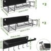 Unyqoos® Magneet Keukenorganizer Set met Keukenrolhouder en Haakjes voor Koelkast en Wandmontage
