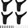550x608-19.jpg Unyqoos® Set van 4 zwarte dubbele wandhaken voor diverse toepassingen in huis en kantoor