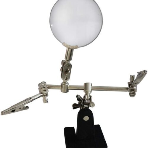 550x608-7.jpg Unyqoos® Stabiele soldeerhulp met verstelbare klemmen en vergrootglas voor precisiewerk