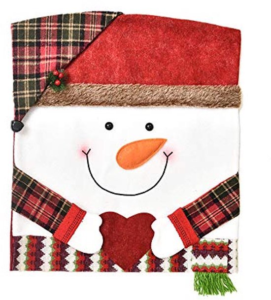 Unyqoos® Set van 3 feestelijke stoelhoezen voor kerstdecoratie in eetkamer