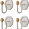 550x609-16.jpg Unyqoos® Vierdelige set zelfklevende wandhaken met houtmotief voor veelzijdig gebruik