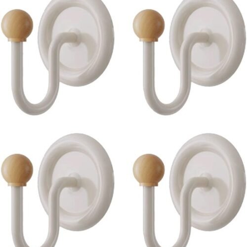 550x609-16.jpg Unyqoos® Vierdelige set zelfklevende wandhaken met houtmotief voor veelzijdig gebruik