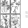 550x609-18.jpg Unyqoos® Set van vier metalen wanddecoraties met abstracte kunst voor elk interieur