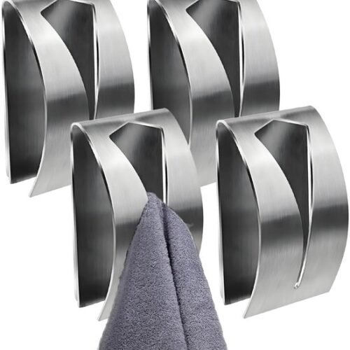 550x609-7.jpg Unyqoos® Set van vier zelfklevende handdoekhouders voor keuken en badkamer