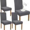 550x609-8.jpg Unyqoos® Waterafstotende stretch stoelhoezen voor eetkamerstoelen set van vier in lichtgrijs