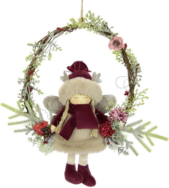 550x611-21.jpg Unyqoos® Sfeervolle rotan krans met dennentakken en kerstdecoraties voor binnen