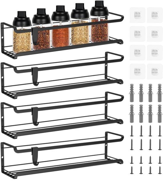 550x611-26.jpg Unyqoos® Set van vier multifunctionele hangende kruidenrekken voor keuken en badkamer