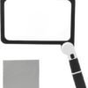 Unyqoos® Inklapbare rechthoekige loep met dimbare LED-verlichting voor beter zicht