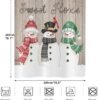 Unyqoos® Retro douchegordijn met sneeuwpop ontwerp en waterdichte eigenschappen