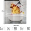 550x612-2.jpg Unyqoos® Vintage Stijl Waterdicht Douchegordijn met Grappige Giraffe en Bad Eend voor Kinderen