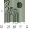 Unyqoos® Stijlvol en Functioneel Douchegordijn met Abstracte Kunst en Groene Bladeren Motief