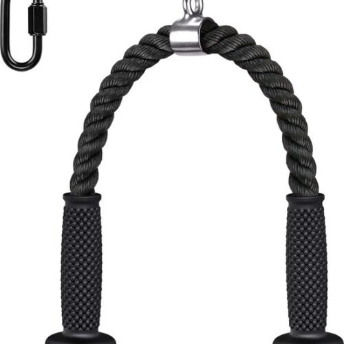 Unyqoos® Robuust Tricepstouw met Zachte Rubber Uiteinden voor Krachttraining en Fitnessstudio's