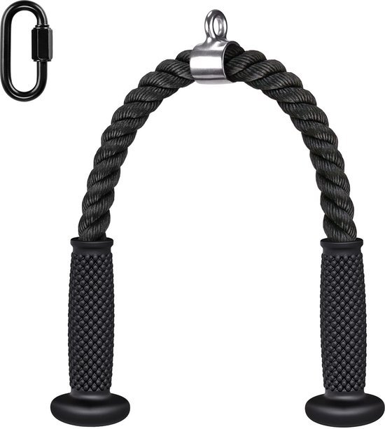 Unyqoos® Robuust Tricepstouw met Zachte Rubber Uiteinden voor Krachttraining en Fitnessstudio's