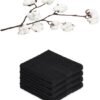550x614-3.jpg Unyqoos® Zachte en Luxe Handdoekenset van 4 Stuks voor Optimaal Comfort in Zwart