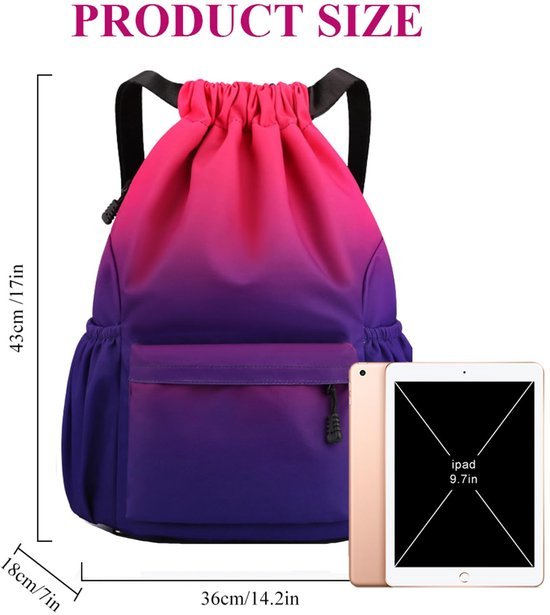 550x615-12.jpg Unyqoos® Stijlvolle en ruime waterdichte sport- en gymtas met verstelbare schouderbanden